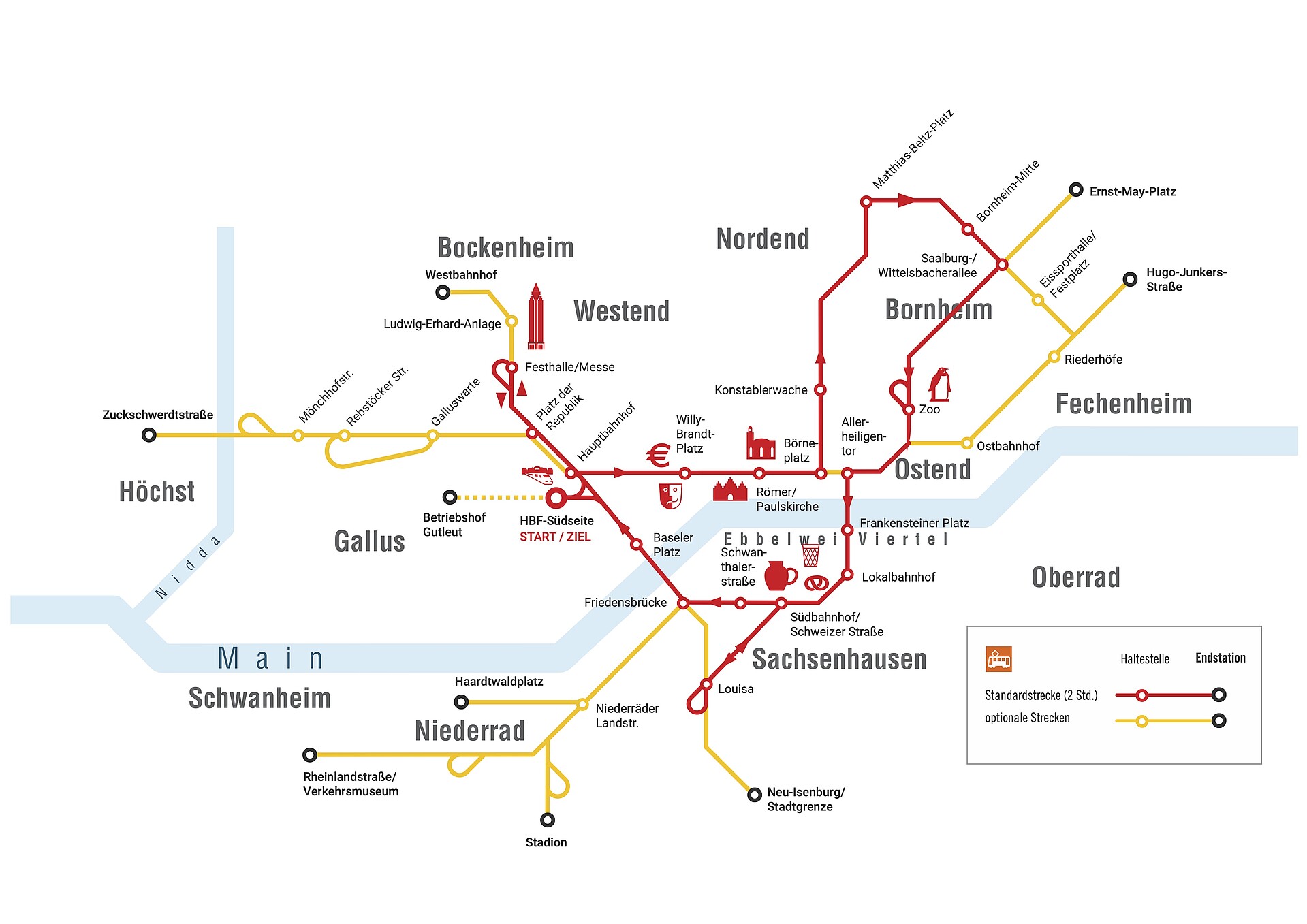 Streckenplan Ebbelwei-Express